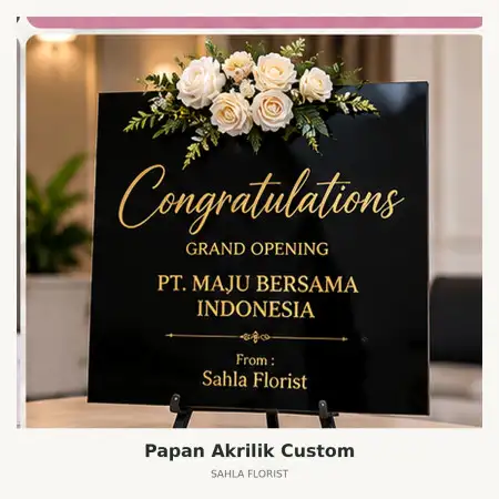 Papan Bunga Akrilik Kolaka